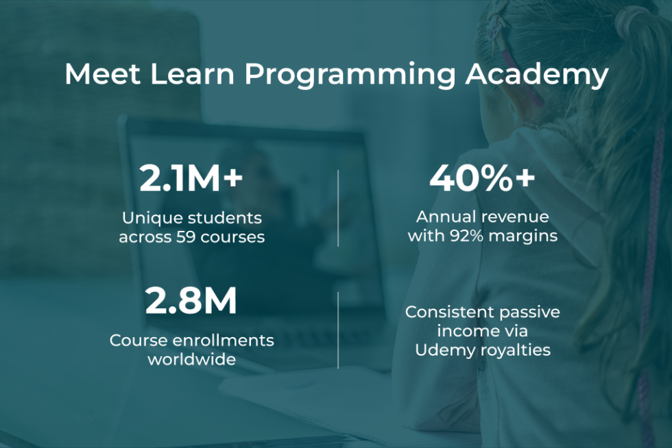 Learn Programming Academy Sold for 7-figures on Flippa - Flippa