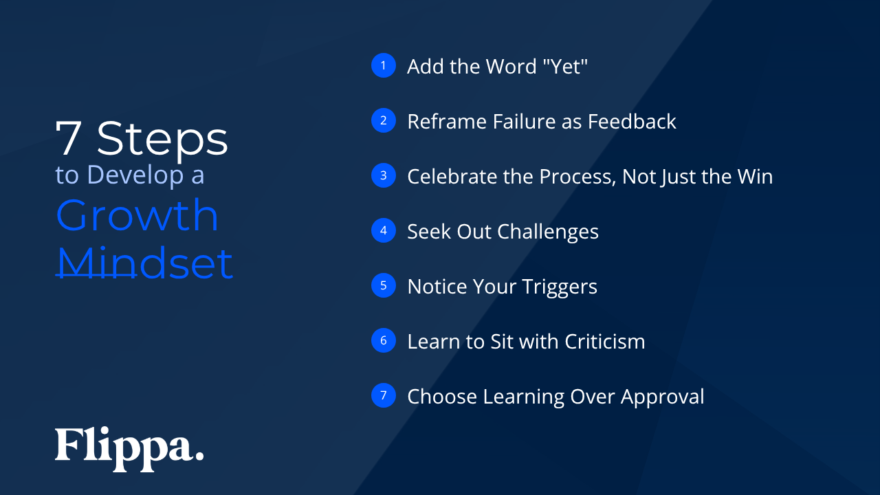 7 steps to develop a growth mindset